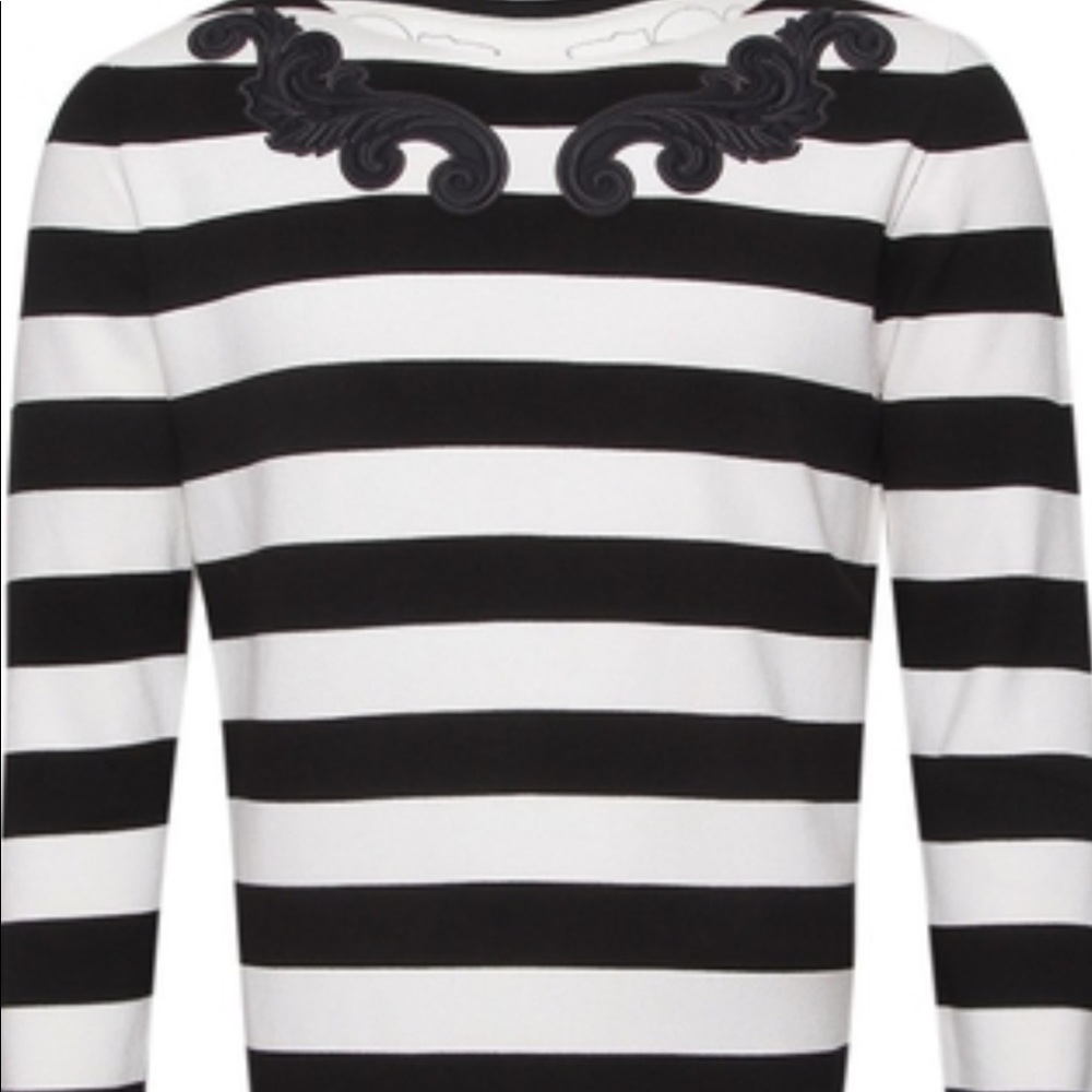 Versace Collection Black/White Striped Sweater